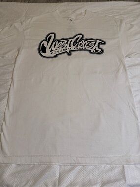 West Coast, White Short Sleeve Logo Tee